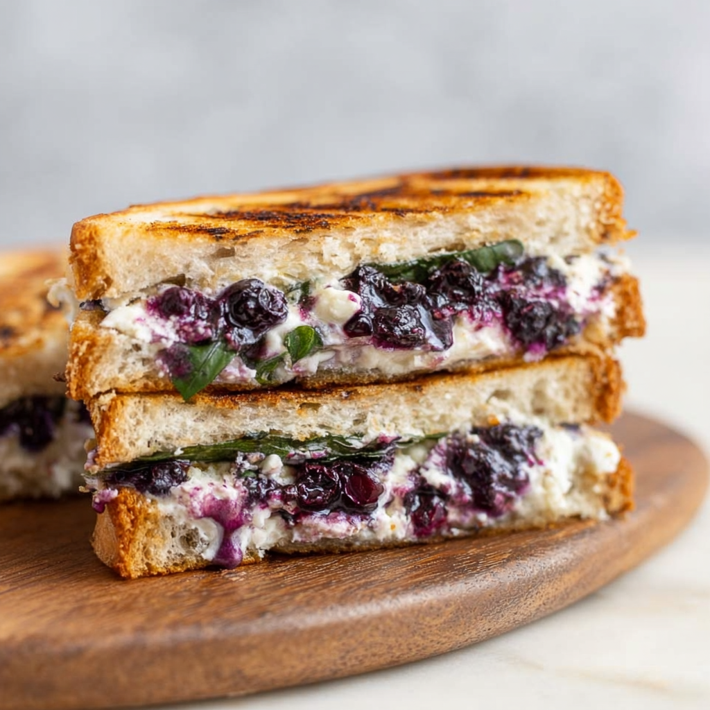 blueberry basil goat cheese panini