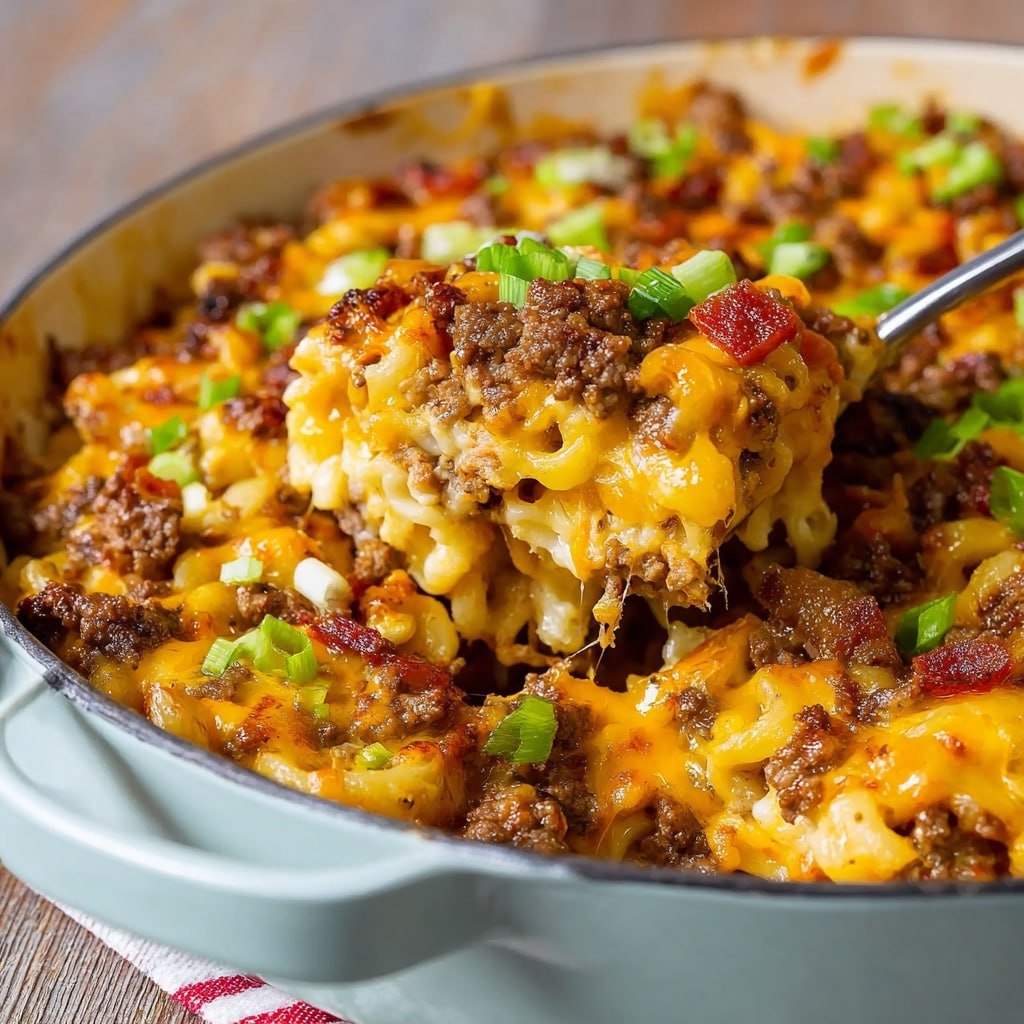Cheeseburger Casserole (Creamy Weeknight Bake, 45 Minutes)