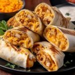 cheesy chicken wraps