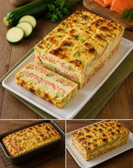 chilled zucchini and smoked salmon terrine