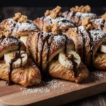 chunky monkey stuffed croissants