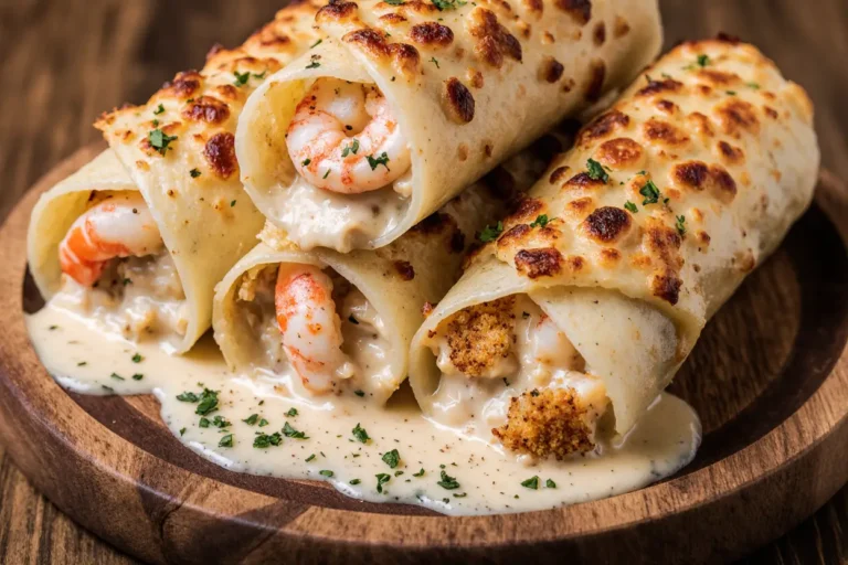 crab and shrimp queso fiesta rolls
