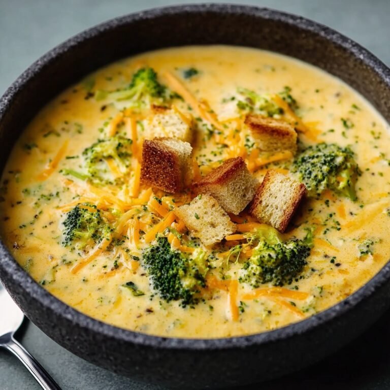 Best broccoli cheddar soup served in a sourdough bread bowl