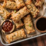 crispy beef spring rolls