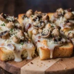 crispy cheesy mushroom toasts