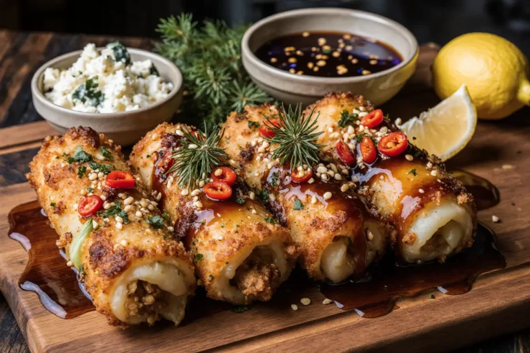 crispy fried feta rolls