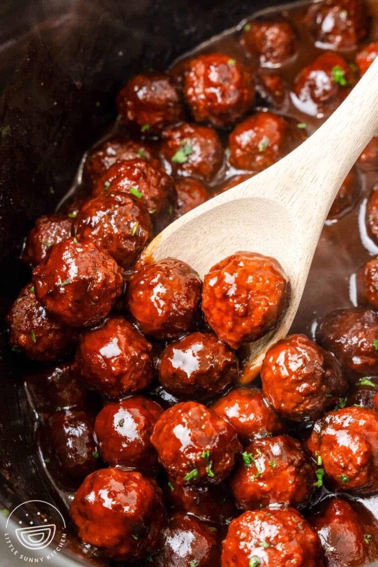 crockpot meatballs and potatoes