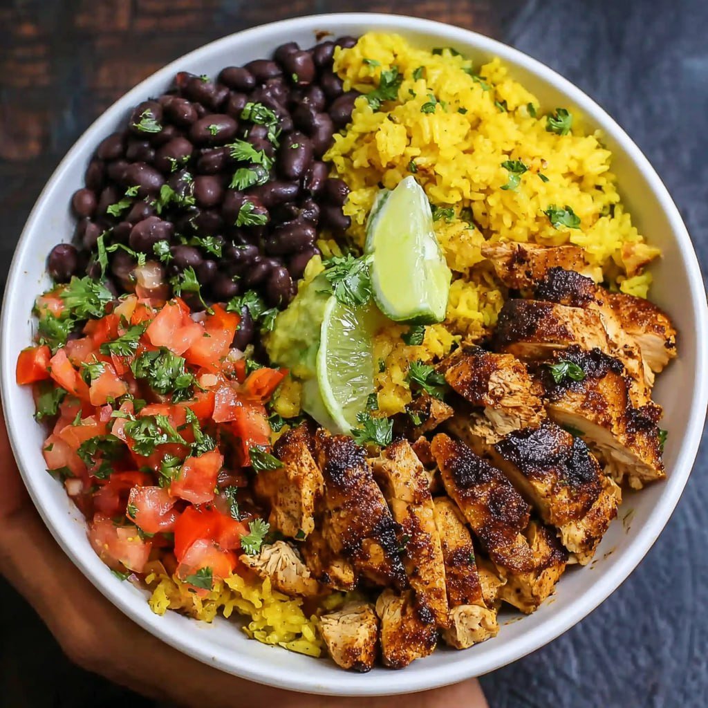cuban chicken rice bowls