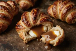 easy breakfast croissant with caramel