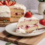easy strawberry cream cake