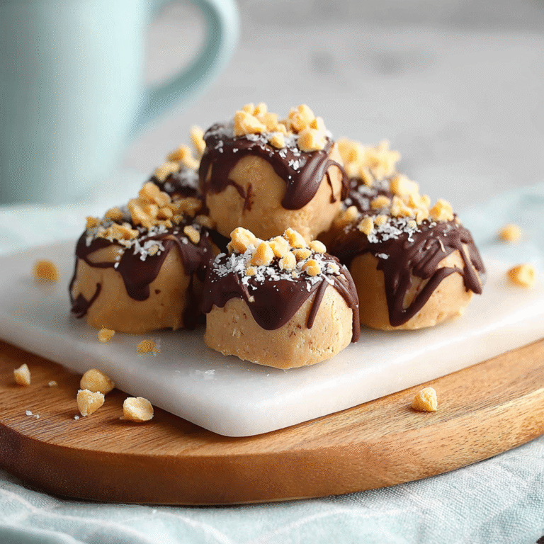High protein frozen peanut butter Greek yogurt bites on a plate