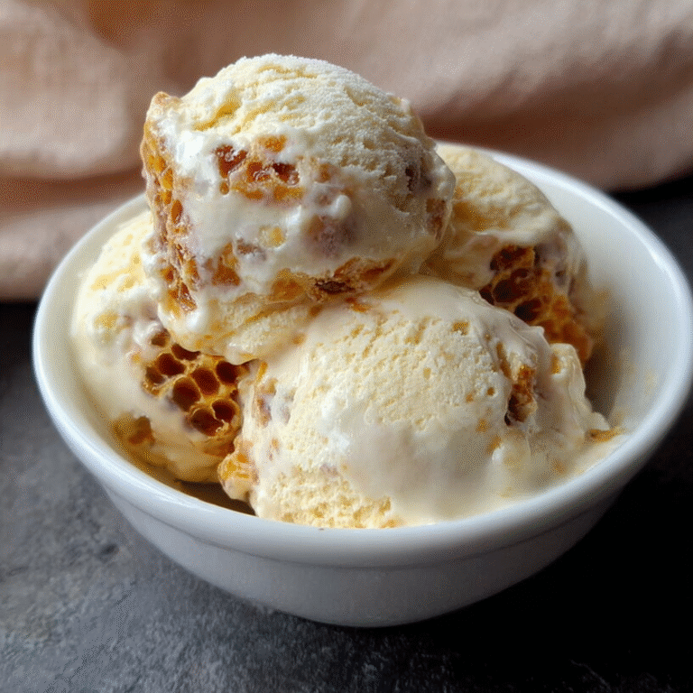 homemade honeycomb ice cream