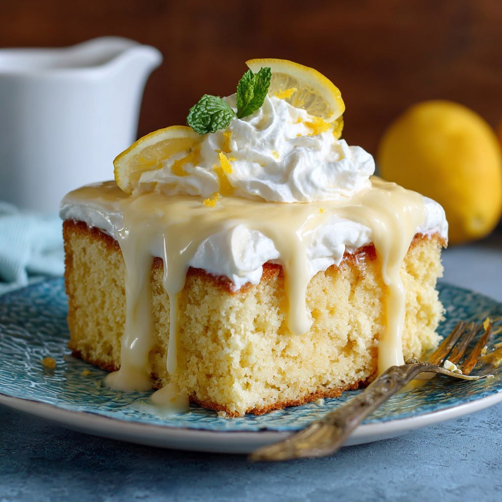 lemon tres leches cake