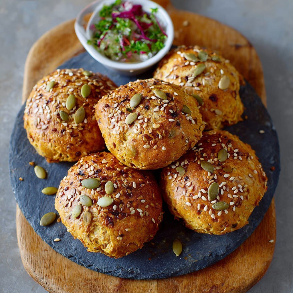 red lentil bread rolls