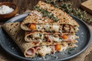 savory ham and cheese pancakes