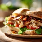 slow cooker crack chicken sandwiches