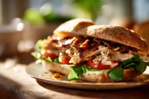 slow cooker crack chicken sandwiches