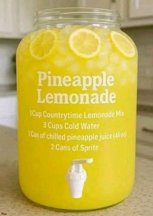 sparkling pineapple lemonade punch