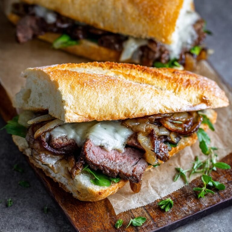 Best steak sandwich recipe with caramelized onions and melted provolone