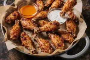 sticky garlic chicken wings