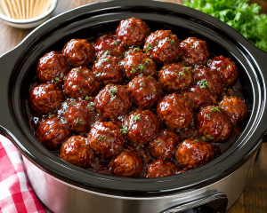 sweet and spicy crock pot meatballs