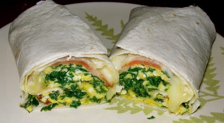 Breakfast Burritos with Scrambled Eggs and Salsa