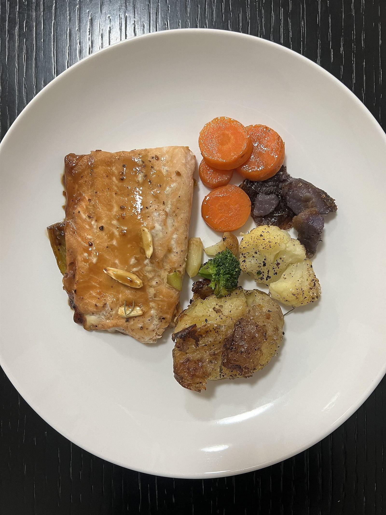 Lemon Herb Baked Salmon with Roasted Vegetables